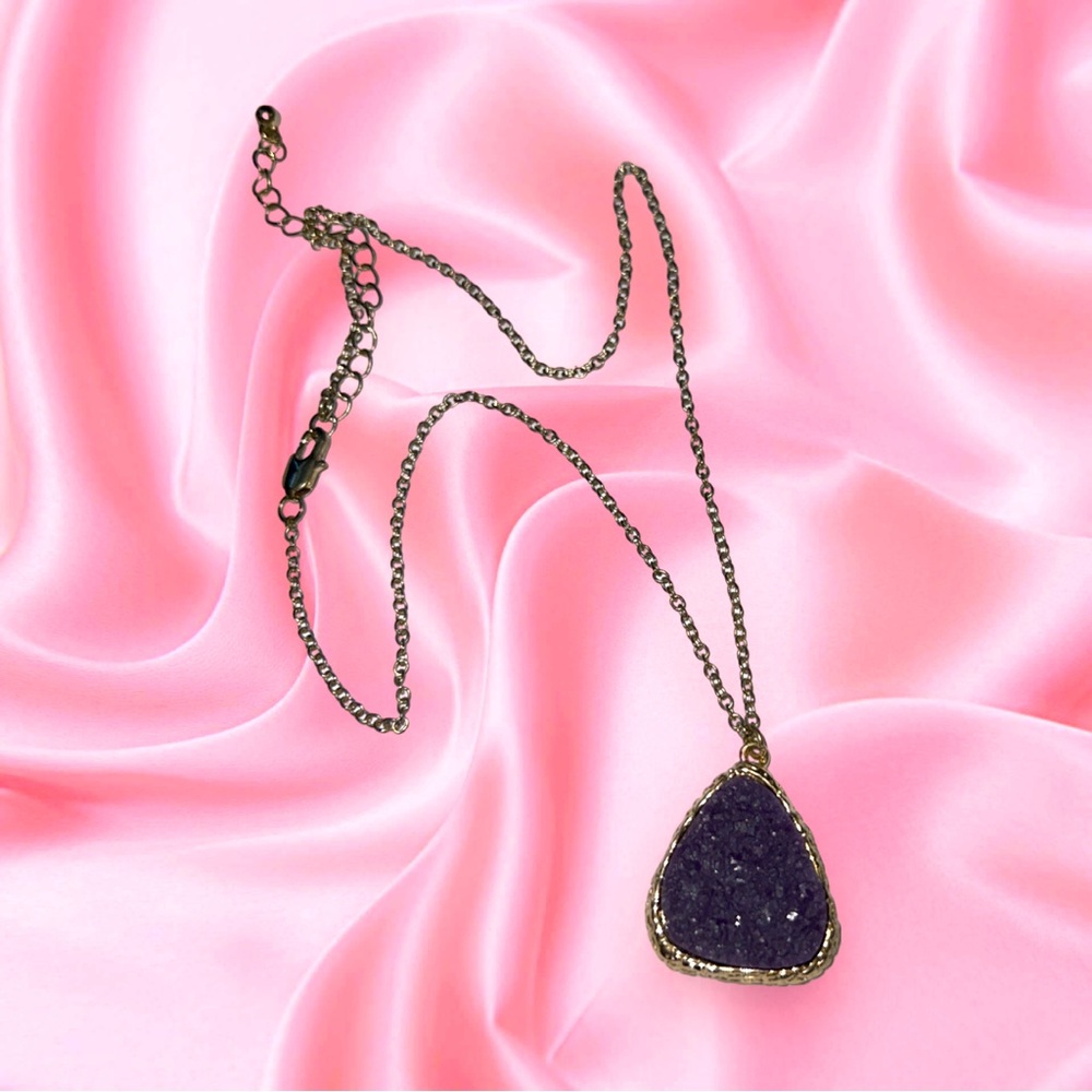 Purple Gem Stone Necklace